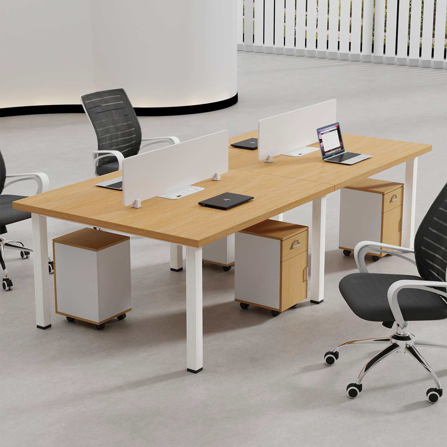 职员办公桌椅组合白色简约现代公司四人工位4人2员工桌办公室家具,3C数码配件,其它配件,淘宝优惠券,粉丝福利购,淘宝优惠卷