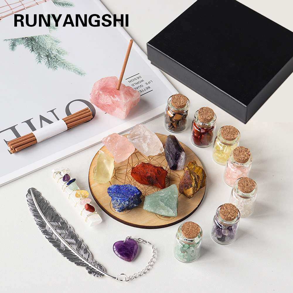 天然水晶碎石漂流瓶七色宝石原石粉水晶香插紫晶爱心书签套装,3C数码配件,其它配件,淘宝优惠券,粉丝福利购,淘宝优惠卷