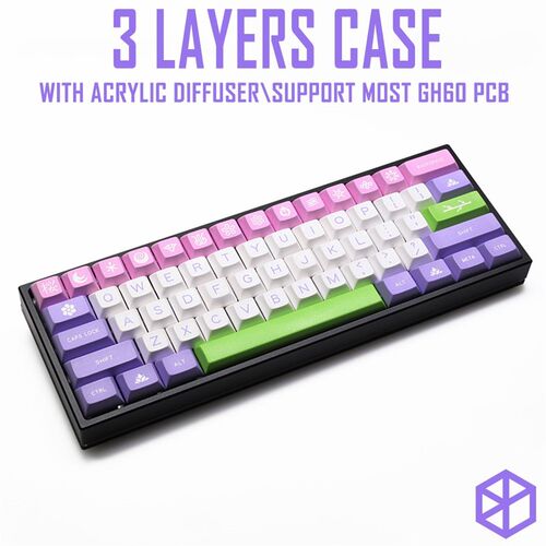 Anodized Aluminium 3 layers acclive angle case for custom m
