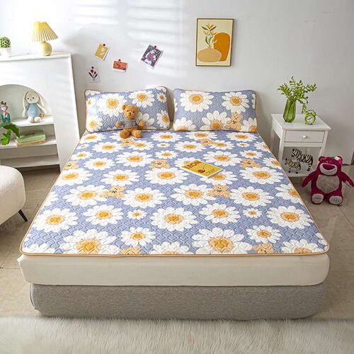 Ice silk latex mat three-piece summer ba washable dormitory
