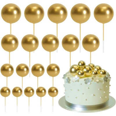 20 Pcs Ball Cake Topper Decorations Mini Balloons Cake