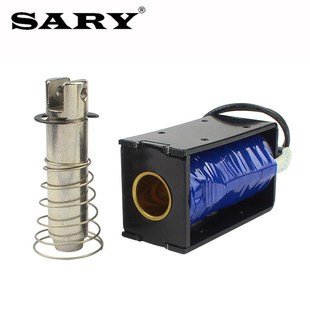 V电磁拉杆长行程吸力7N 直流非穿式 019牵引电磁铁框架式