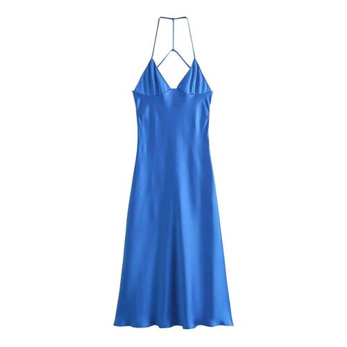 Taop&Za 2024 Summer Versatile Loose Satin Texture Sexy Open