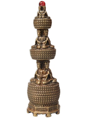 新品千佛舍利塔黄铜雕塑佛舍利子家居桌面摆件工艺品节日送礼礼品