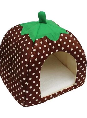 Winter Warm Pet Bed 2in1 Strawberry Bed for Cats Dogs Rabbit