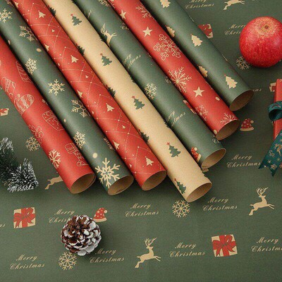 10pc hristmas Wrapping Paper Christmas Gift Gift Decoration