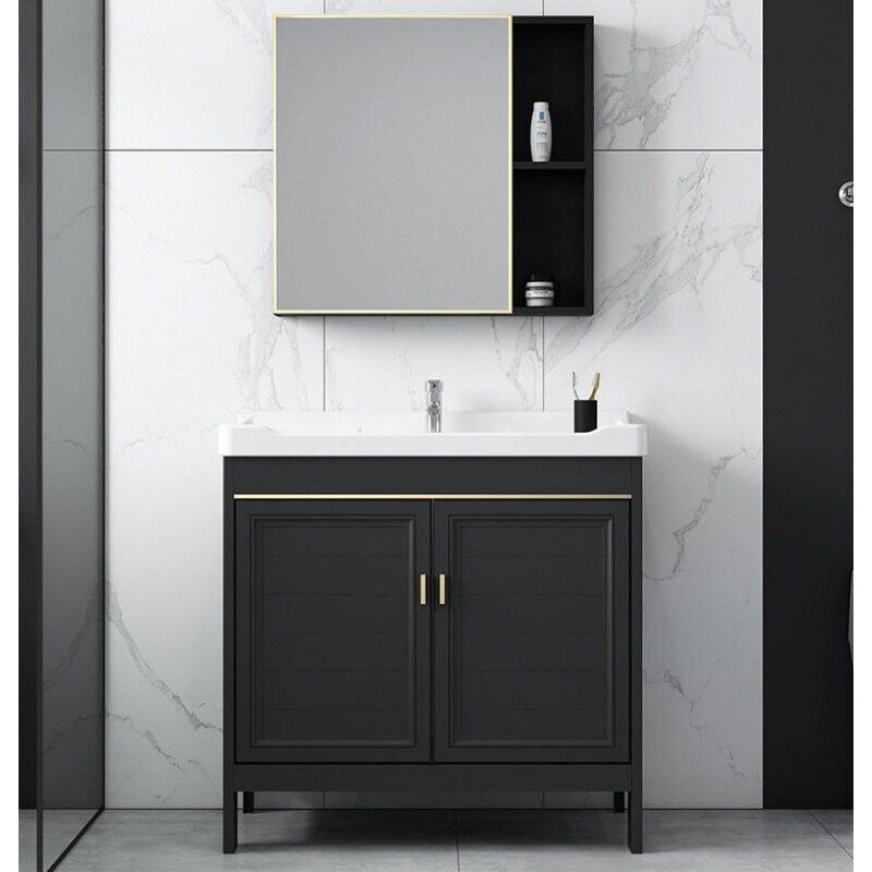 Washstand Integrated Cabinet Floor Space Aluminum Bathroom C