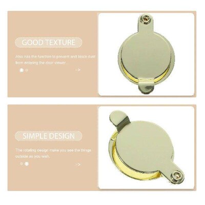 2 Pcs Cat Eye Back Cover Piece Peephole Viewer Protector