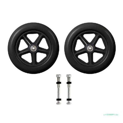 2Pcs 6/7/8in Heavy Duty Wheelchair Front Caster Flexible