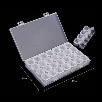 28 Grids Diamond Embroidery Storage Box Bins Medicine Diamon
