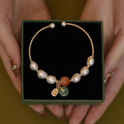 Beaded Bracelet Women Pearl Jewelry Hong Kong Style Retro Ch