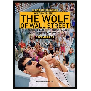 华尔街之狼 经典电影海报装饰画餐厅酒吧壁画床头办公室个性挂画