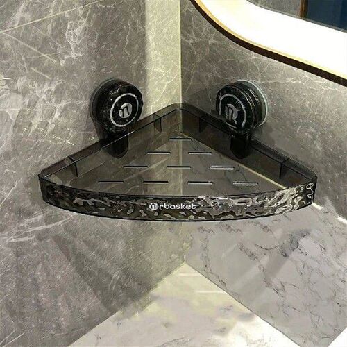 Bathroom Shower Shelf Storage Basket with 4 Hooks Wall