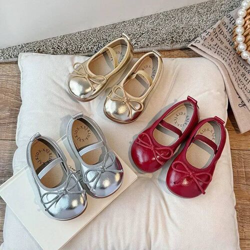 Children Little Leather Shoes for Girls 2024 Spring&Autumn N