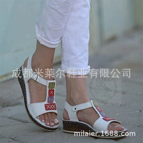 (Summer fish mouth casual womens sandals buckle sandals low