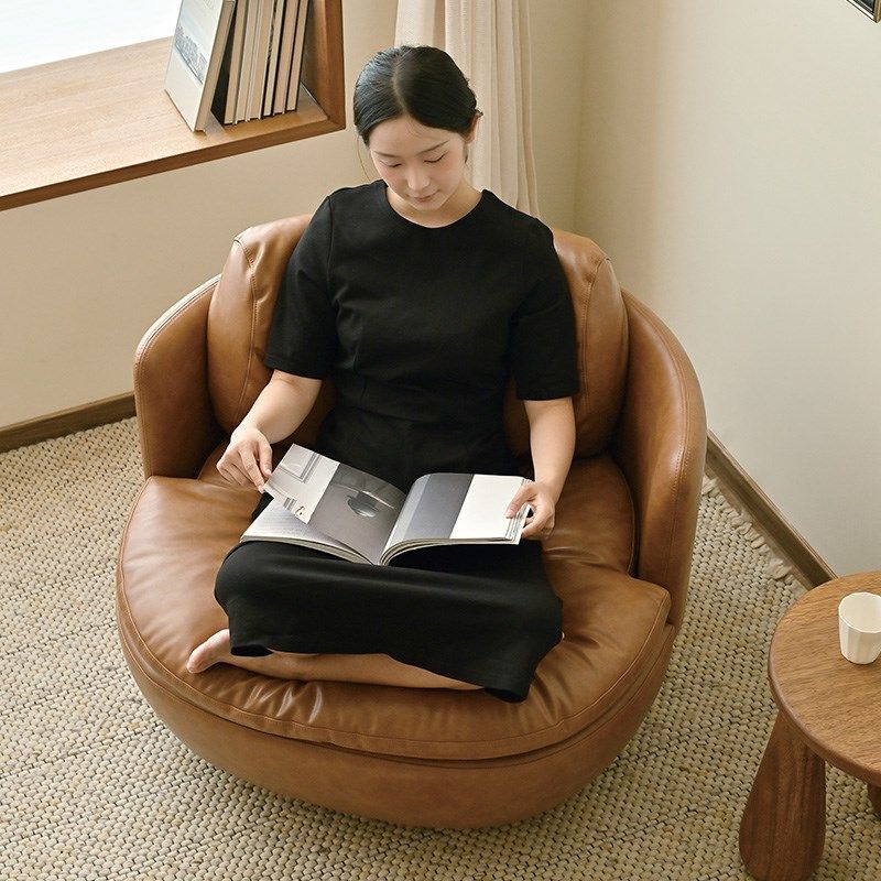 ZOK作壳丹麦设计意式极简可旋转单人沙发椅客厅阳台中古风沙发,住宅家具,沙发椅,淘宝优惠券,粉丝福利购,淘宝优惠卷