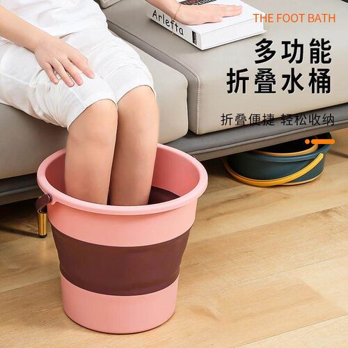 Collapsible Bucket for Outdoor Use, Portable Fishing Bucket,