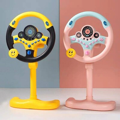 Kids Electric Simulation Steering Wheel Toy With Light And S