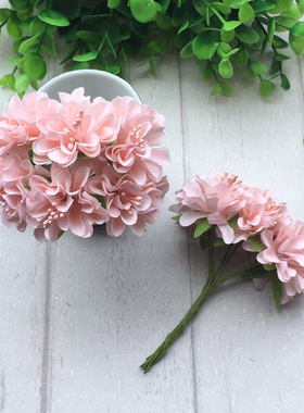 6pcs Silk Stamen Artificial Flower Bouquet Wedding Party Dec