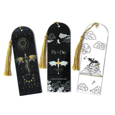 Fourth Wing Violet Dragon Rider Bookmark,Perfect Reading Ac