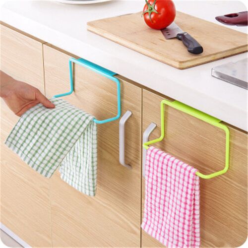 1Pcs Plastic Hanging Holder Towel Rack Multifunction Cupboar