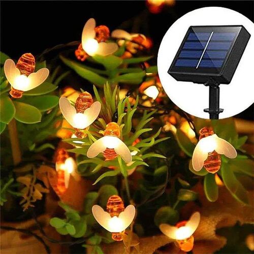 New Solar Powered Cute Honey Bee Led String Fairy Light 5m 2
