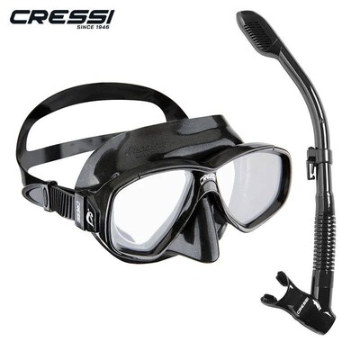 Cressi Perla Snorkeling Set - Adult Diving Mask with Dry Sno