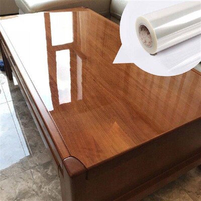Selfadhesive Transparent Film Marble Wood Desktop