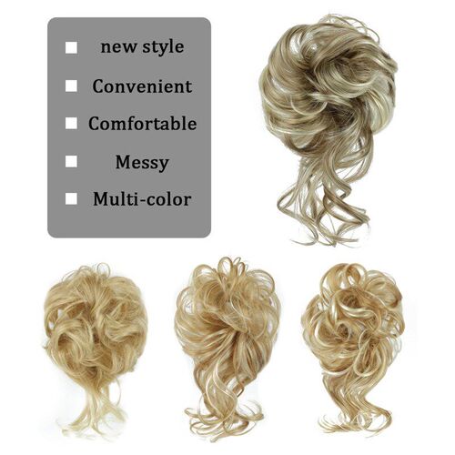 Ynthetic Messy Curly Hair Bun Chignon ScrunchyHair Synthetic