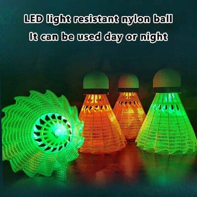 6Pcs/Set LED Light-up Badminton Balls Colorful LED Foamed