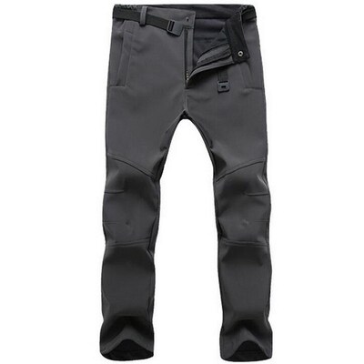 Stretch Waterproof Pants Men Casual Winter Thick Warm Fleece