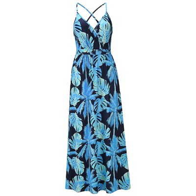 2025 Dress Bohemian Floral Sling Dress Women Plus Size