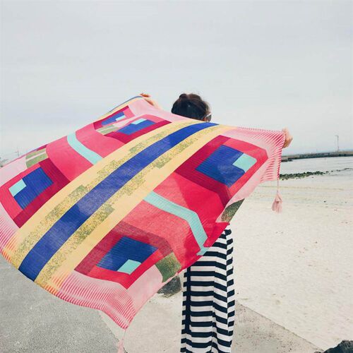 2018 New 90x180cm Twill cotton Pareo Beach Cover-Ups Women L