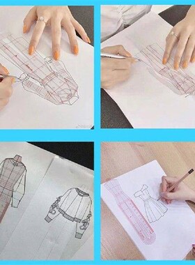 Body Design Clear Fashion Design Ruler Acrylic Construction