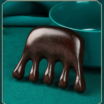 Meridian Massage Comb Five-Tooth Handleless Wooden Point Acu
