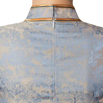 New retro elegant eight-button long cheongsam, improved banq