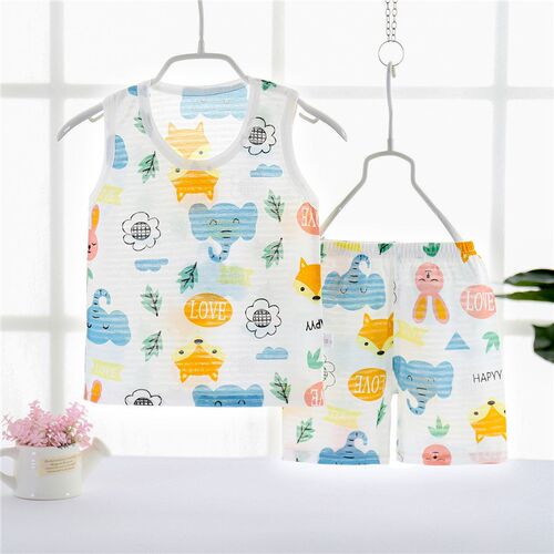 Summer Clothes Shorts Sets Suit For Kids Girls Boys Clothing