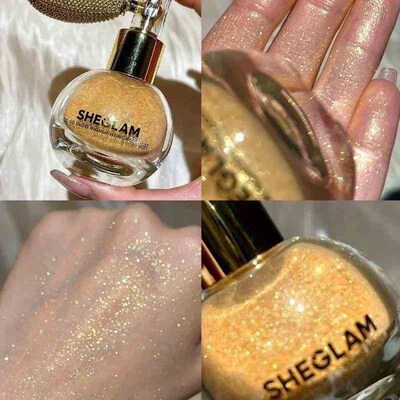 4 Colors Highlighter Powder Spray Shimmer Sparkle Powder Mak