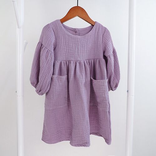 Autumn Spring Childrens Clothes Organic Cotton Double Gauze