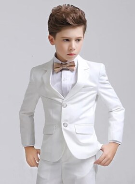 Kids Boys White Blazer Vest Pants 3PCS Set Children Baptism