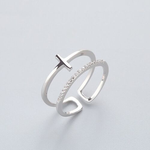 Retro Minimalist Opening Rings For Women Double Layer Moon S