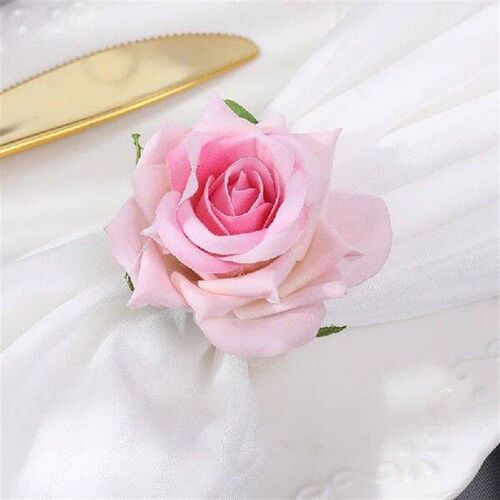 Artificial Rose Flower Napkin Rings Valentines Day Floral