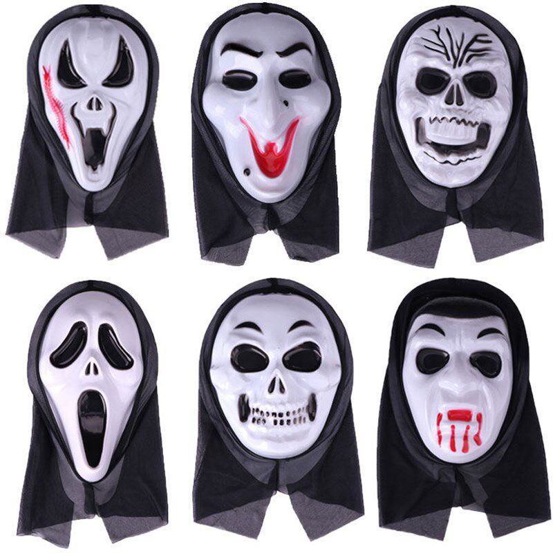 Halloween kids Scary Face mask Skull Reaper Devil prop Trick图片