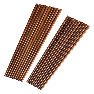 Ironwood Chicken Wing Wood Chopsticks Home 10-Pair Set, Soli