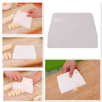 2PCS Dough Scrapers Cream Multipurpose Smooth Cake Spatula
