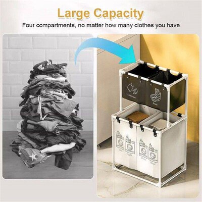 Laundry Sorter Basket Laundry Storage Hamper 2/3 Layer