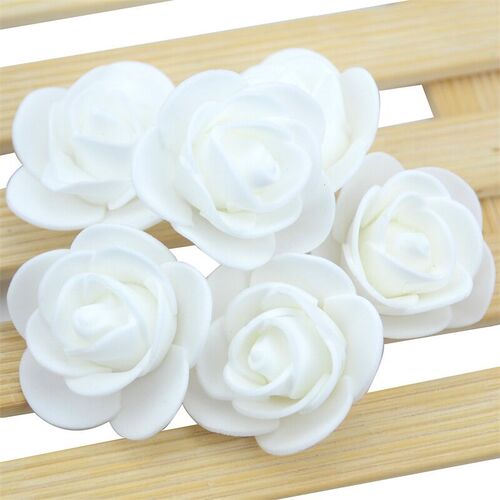 100pcs 3.0cm Mini Artificial Flower PE Foam Rose Head Handma