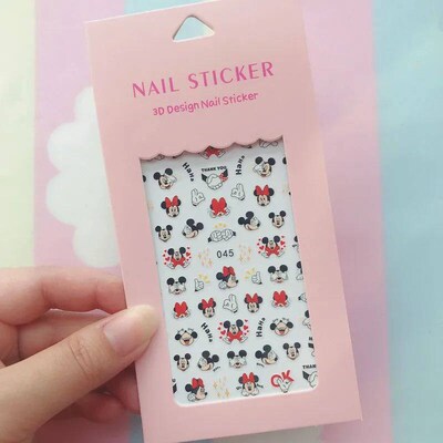 1PCS  Cartoon Stitch Nail ers Mickey Minnie Nail Art Supplie