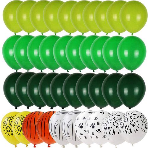 40pcs Green Balloons Set Chrome Metallic Confetti Ballon Jun