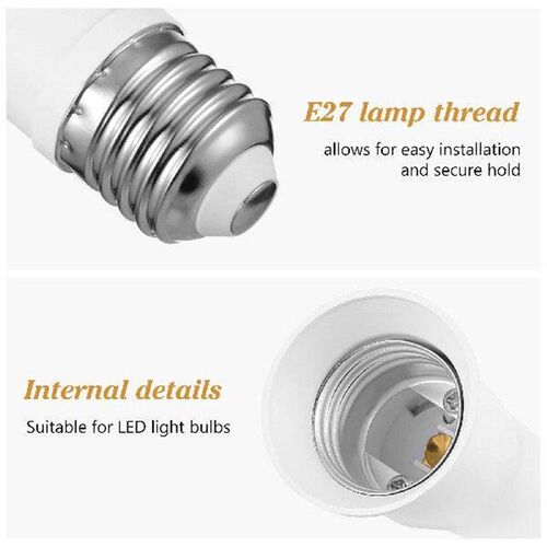 2 Pcs E27 Retractable Lamp Bulb Socket Adapter 360 Degrees